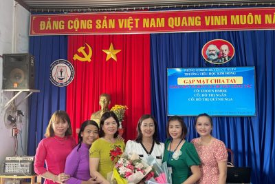 Lễ chia tay cô H Toen Hmok, cô Hồ Thị Ngân và cô Hồ Thị Quỳnh Nga